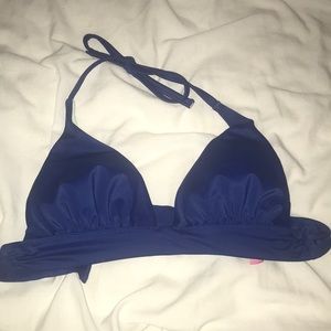 Blue bikini top